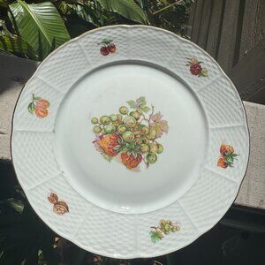 Vintage Europa Czechoslovakia Fruit Plate | Strawberry Design